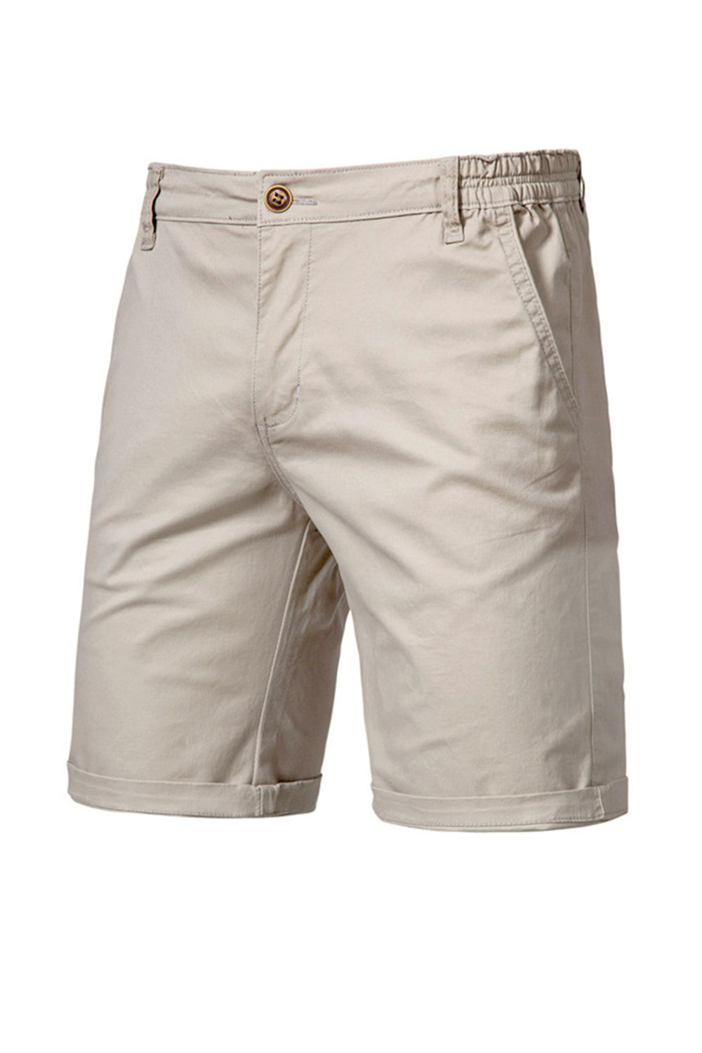 Men's Khaki Regular Fit Casual Shorts