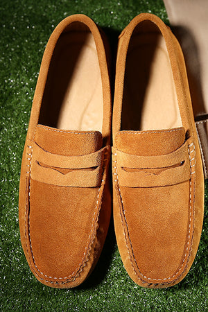 Brown Suede Party Men Shoes