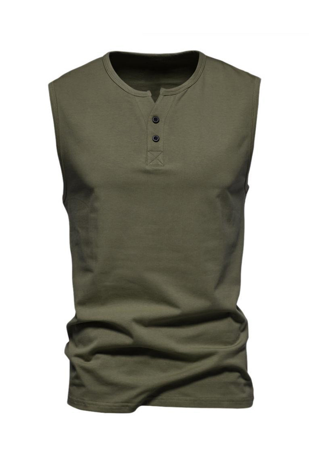 Men's Army Green Athletic Tank Top