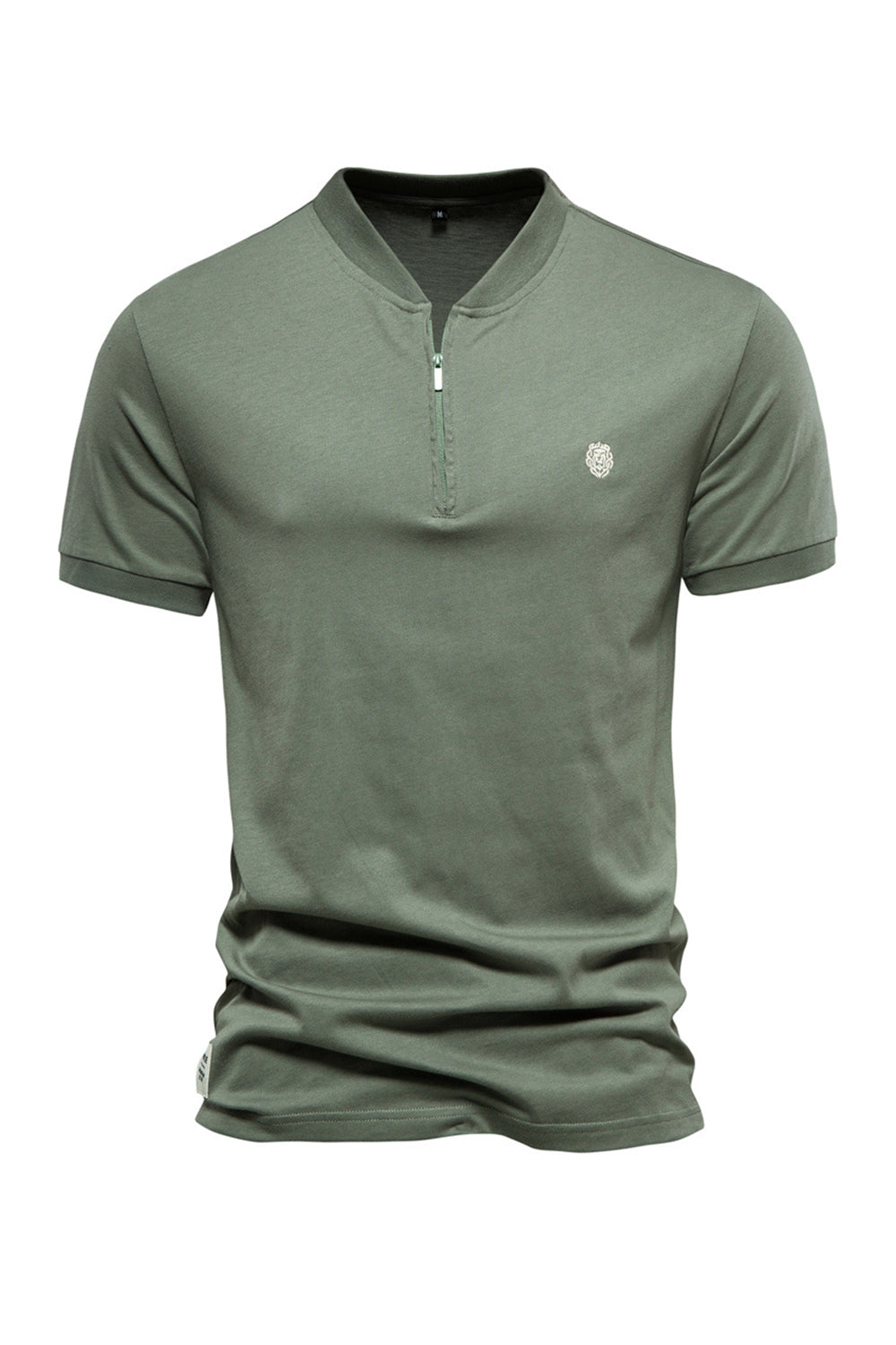 Army Green Slim Fit Short Sleeves Casual T-Shirt