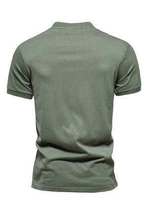 Army Green Slim Fit Short Sleeves Casual T-Shirt